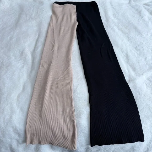 BCBG Paris Ribbed Knit Split Color Pants Size XS - Picture 6 of 6